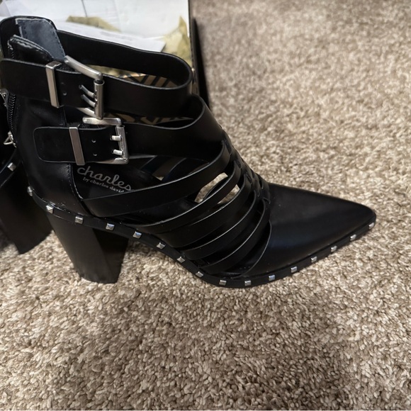 Charles David Shoes - Charles David Black Strappy Heeled Boots